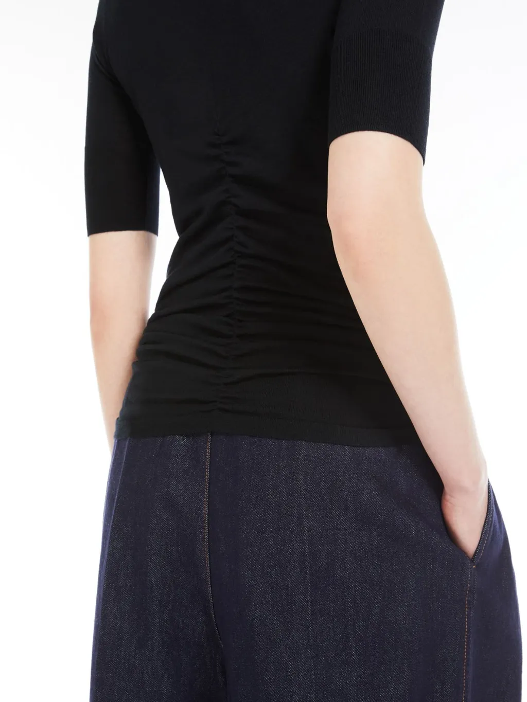 Short-Sleeved Wool Sweater