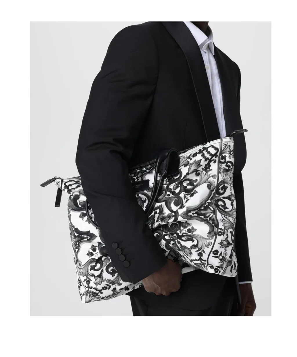 Dolce & Gabbana Majolica Printed Shopping Bag