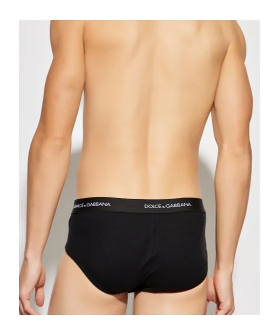 Dolce & Gabbana Logo Waistband Two Pack Of Briefs