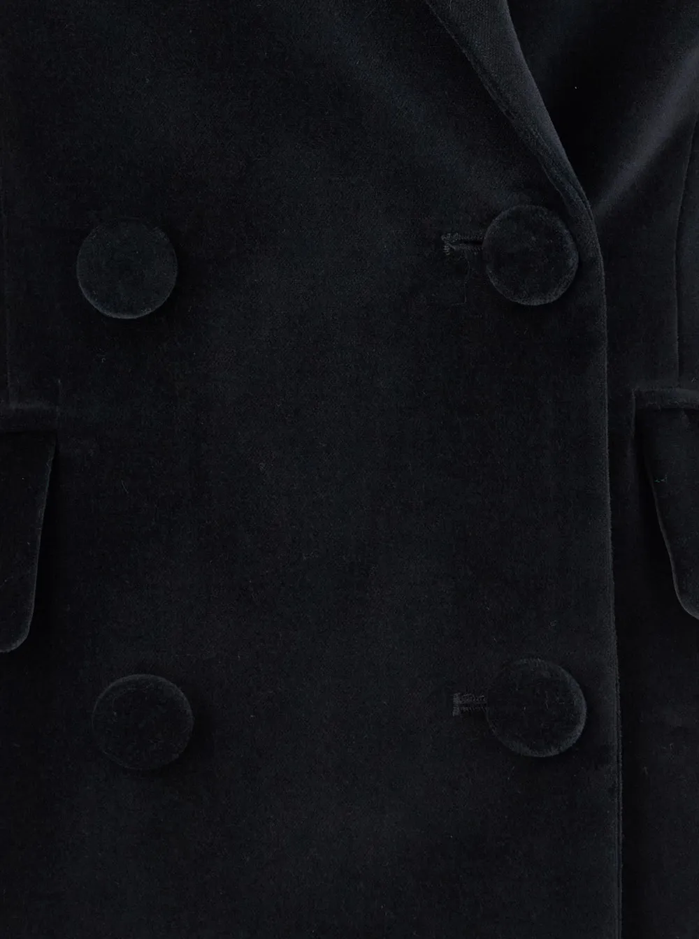 Merci Double-Breasted Velvet Jacket