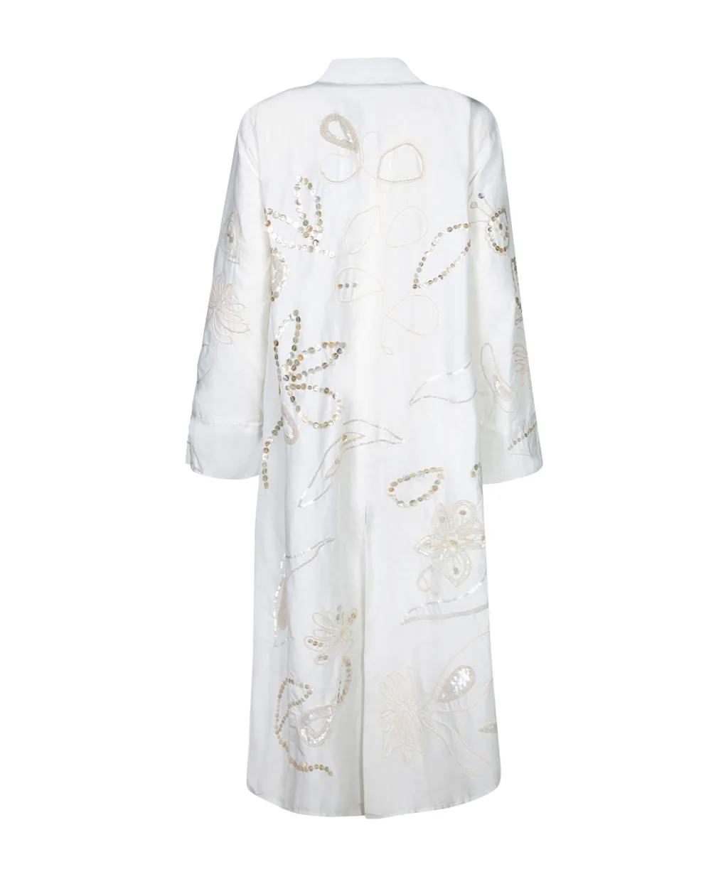 Forte Forte Pearl-Embellished Duster Coat