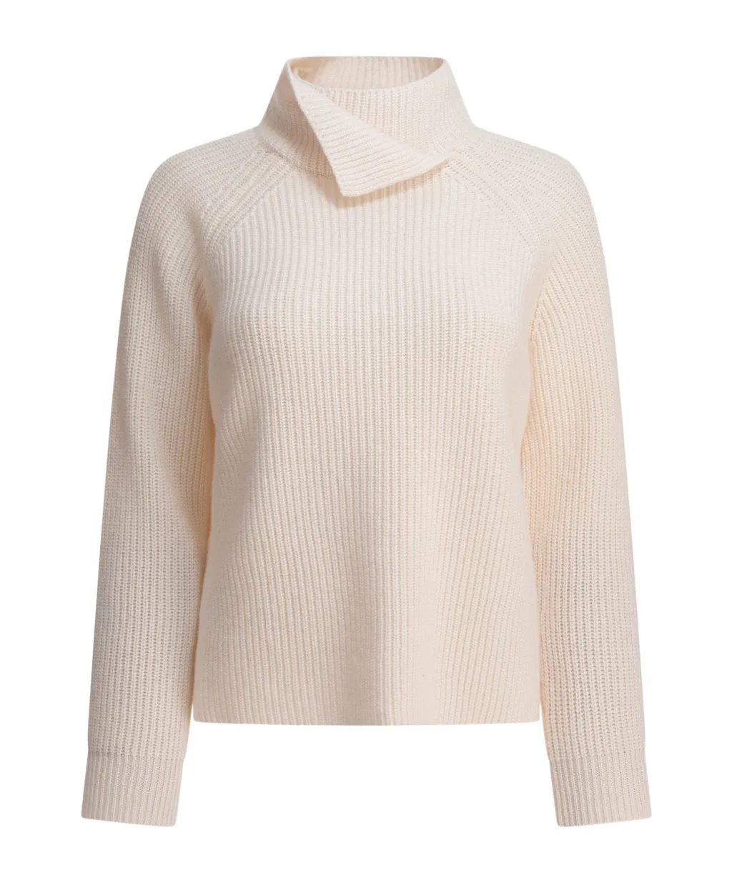 Ribbed High-Neck Cashmere Sweater