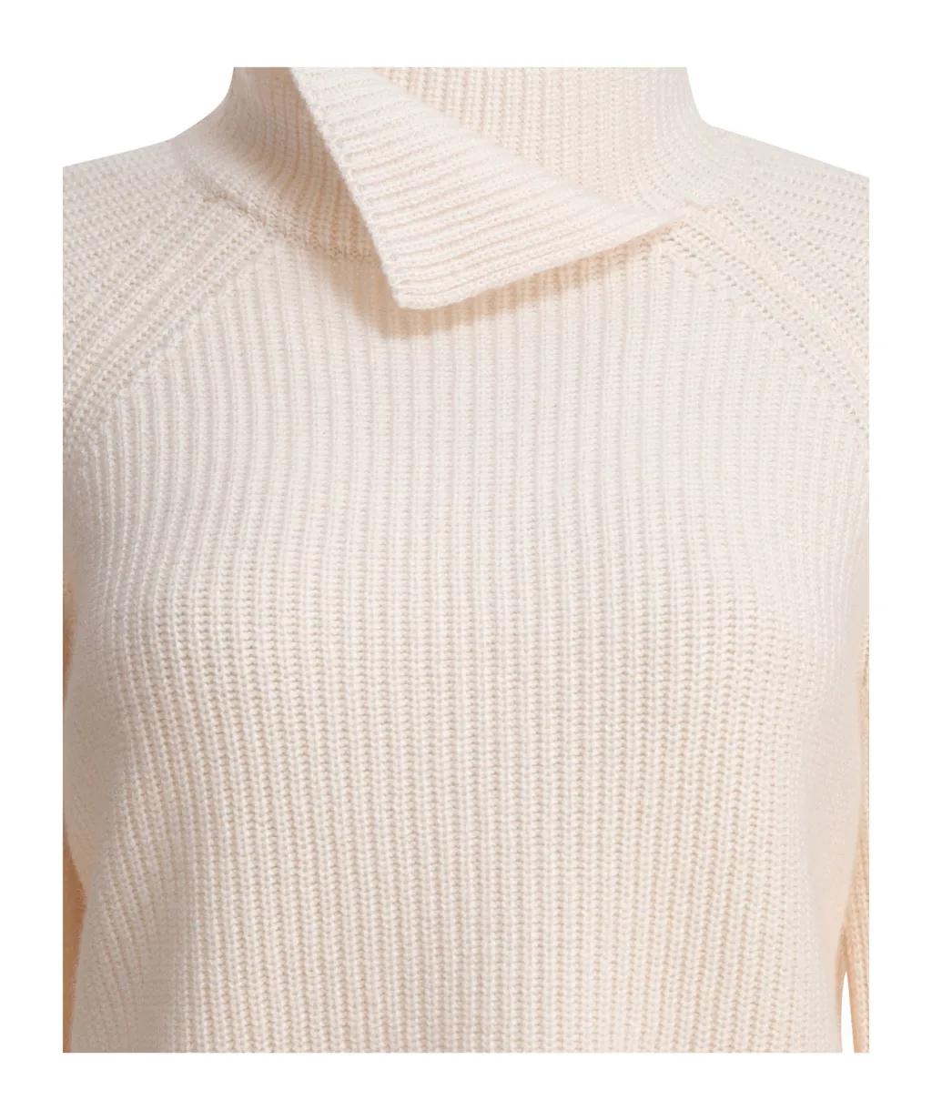 Ribbed High-Neck Cashmere Sweater