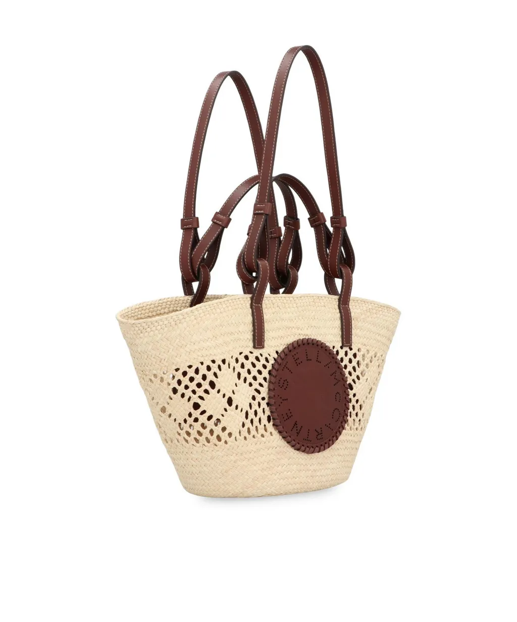 Stella Mccartney Logo Crochet Medium Tote Bag