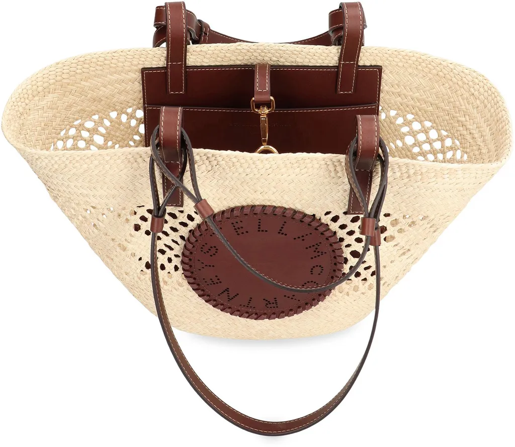 Stella Mccartney Logo Crochet Medium Tote Bag