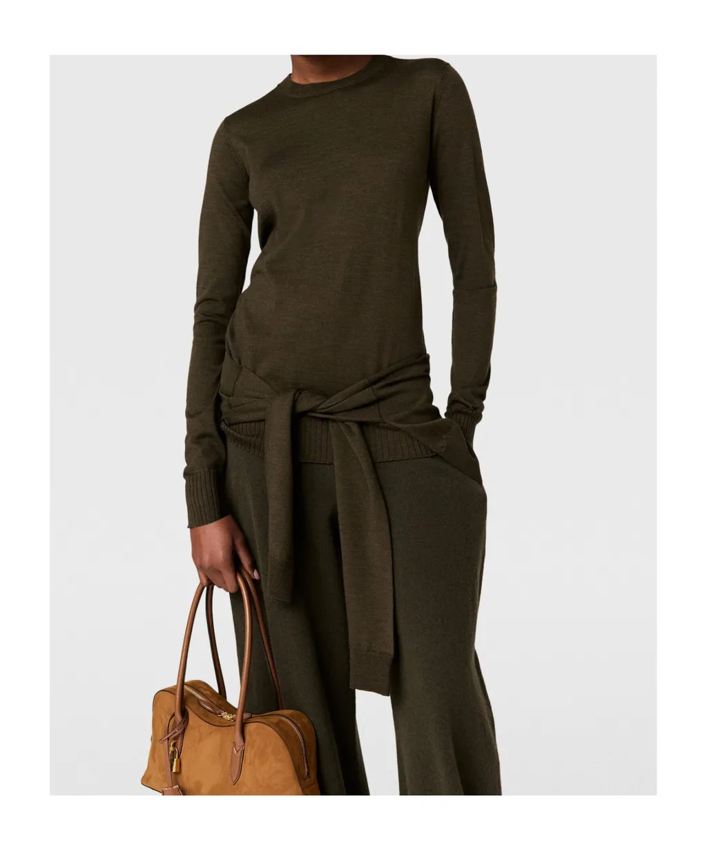 Stella Mccartney Tie-Front Crewneck Jumper