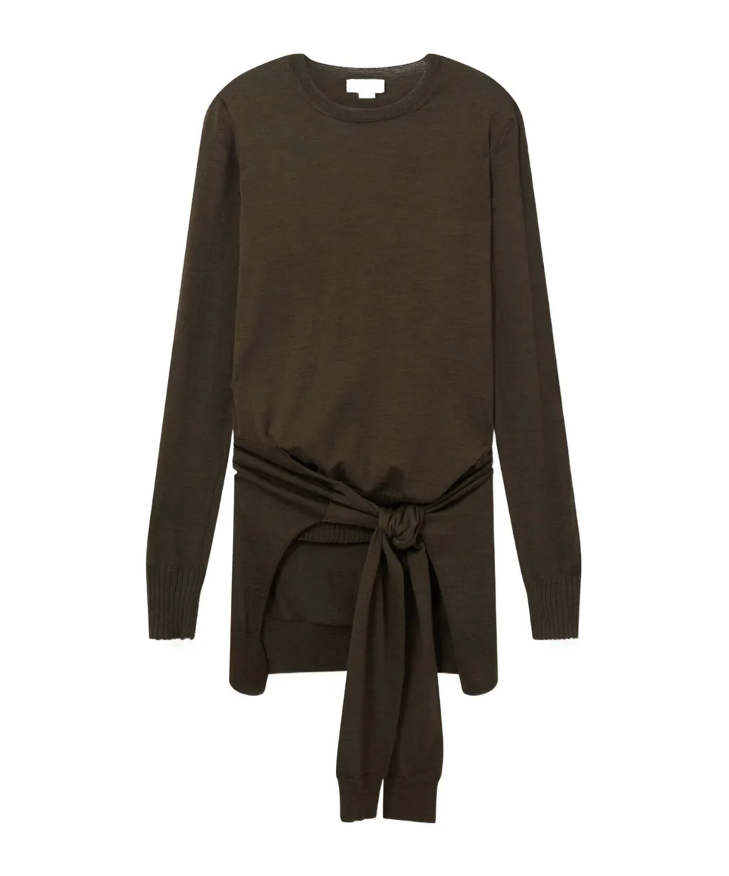 Stella Mccartney Tie-Front Crewneck Jumper