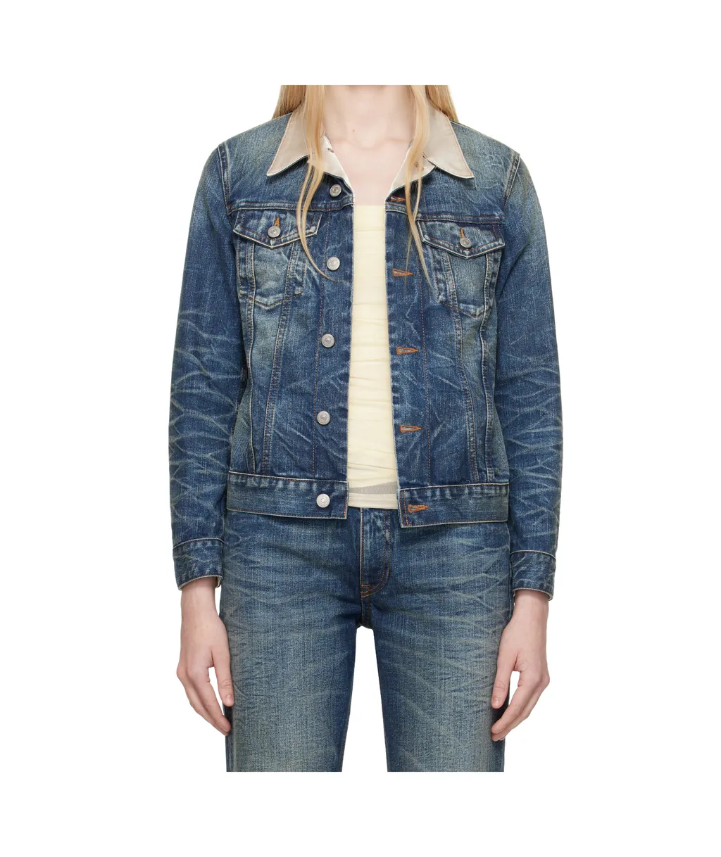 Mm6 Maison Margiela Denim Cropped Jacket