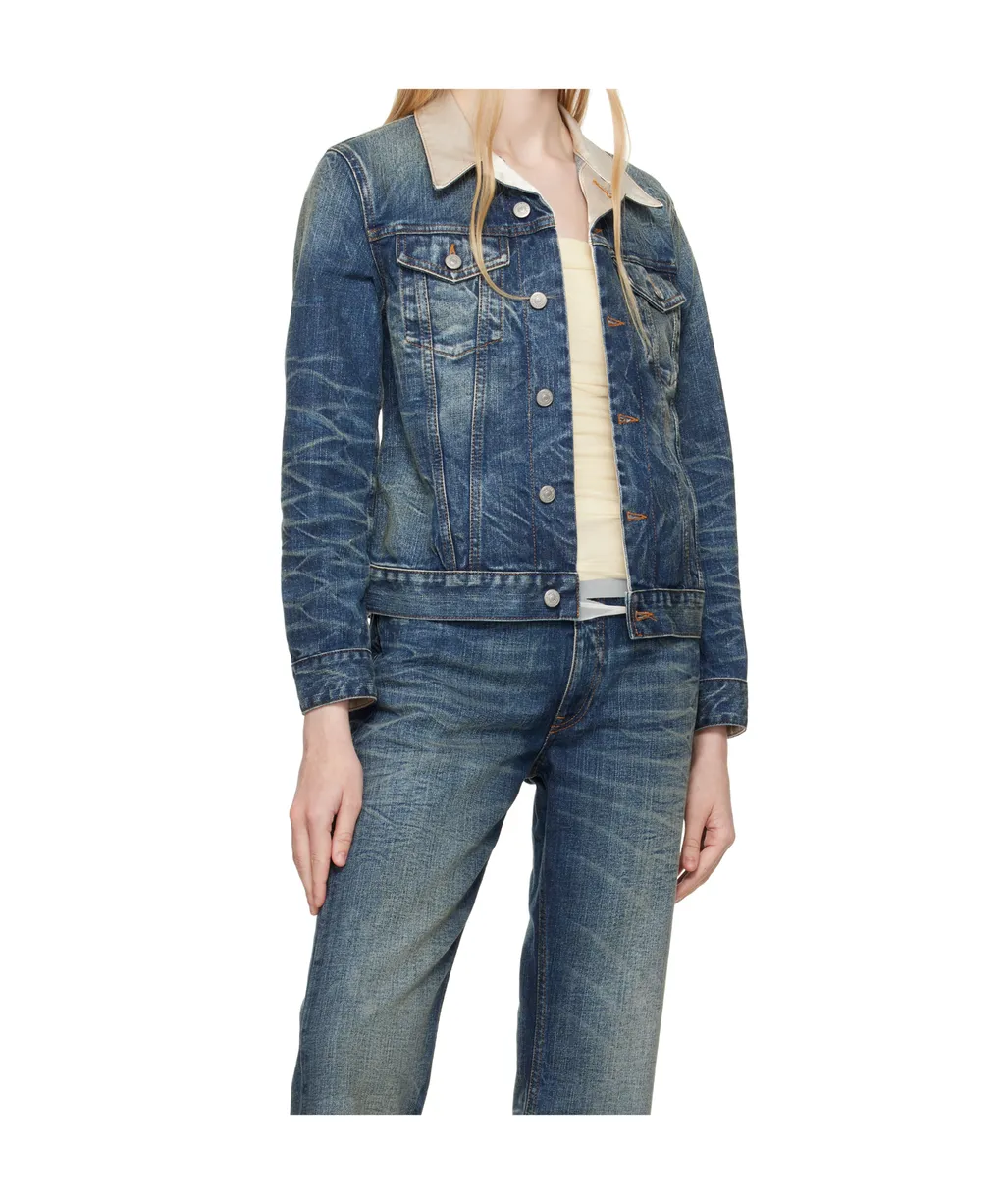 Mm6 Maison Margiela Denim Cropped Jacket