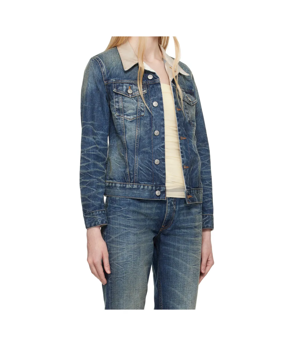Mm6 Maison Margiela Denim Cropped Jacket