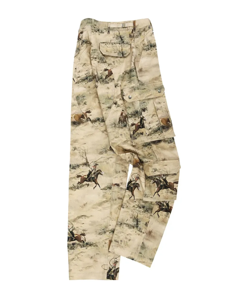 Printed Cargo Jeans