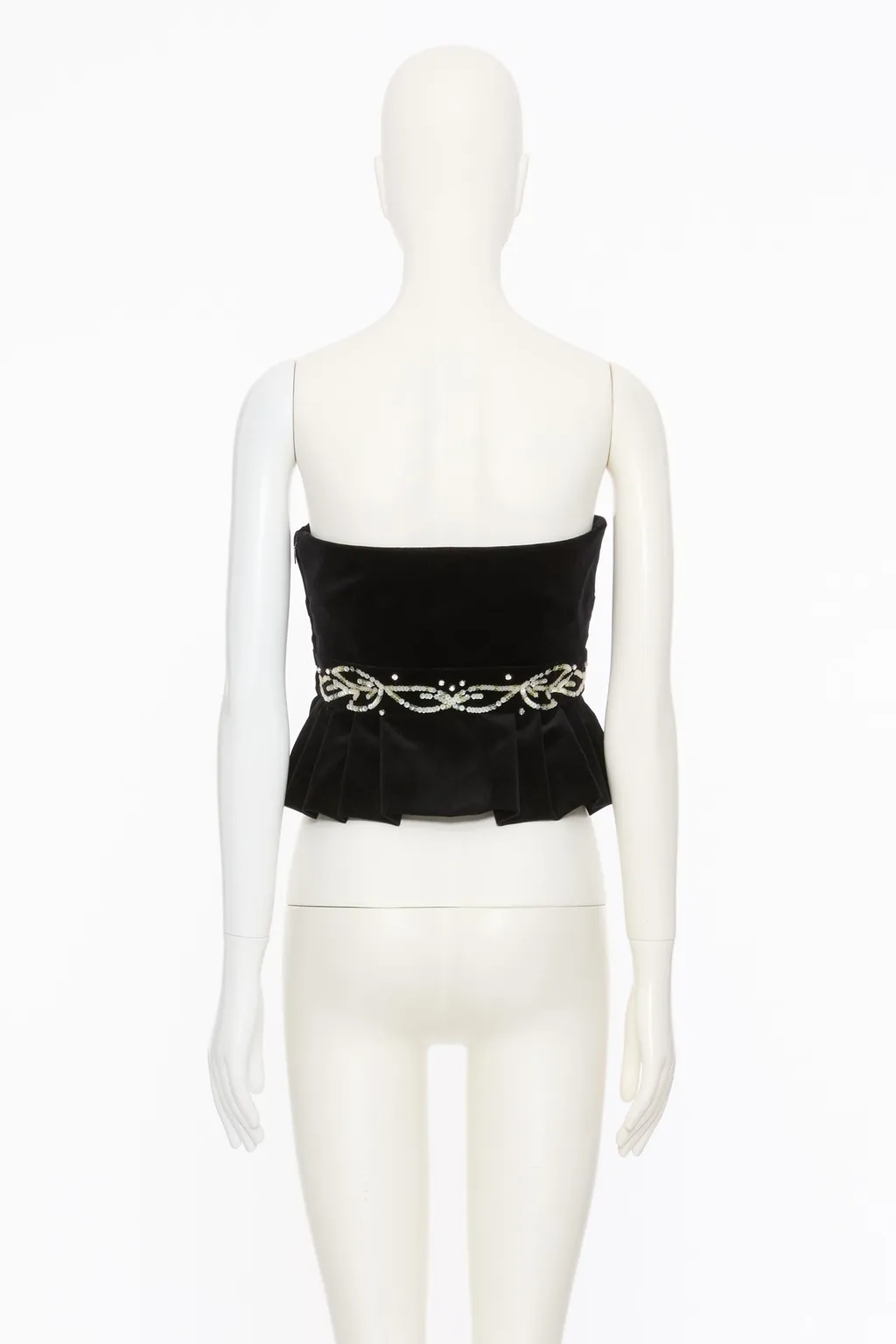 Embroidered Velvet Top