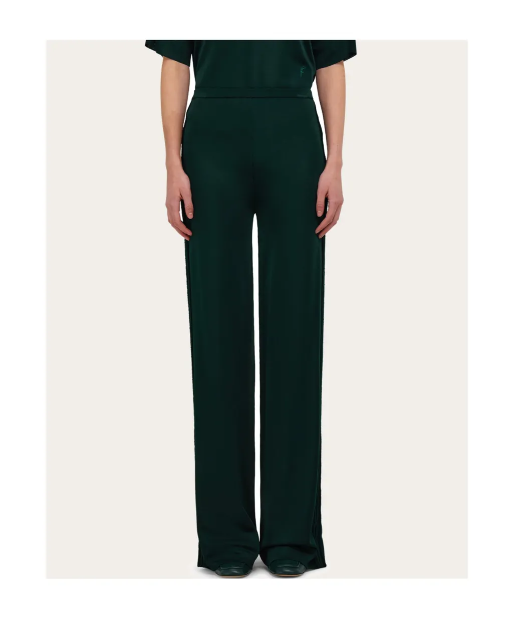 Ribbed Side-Lace Trousers