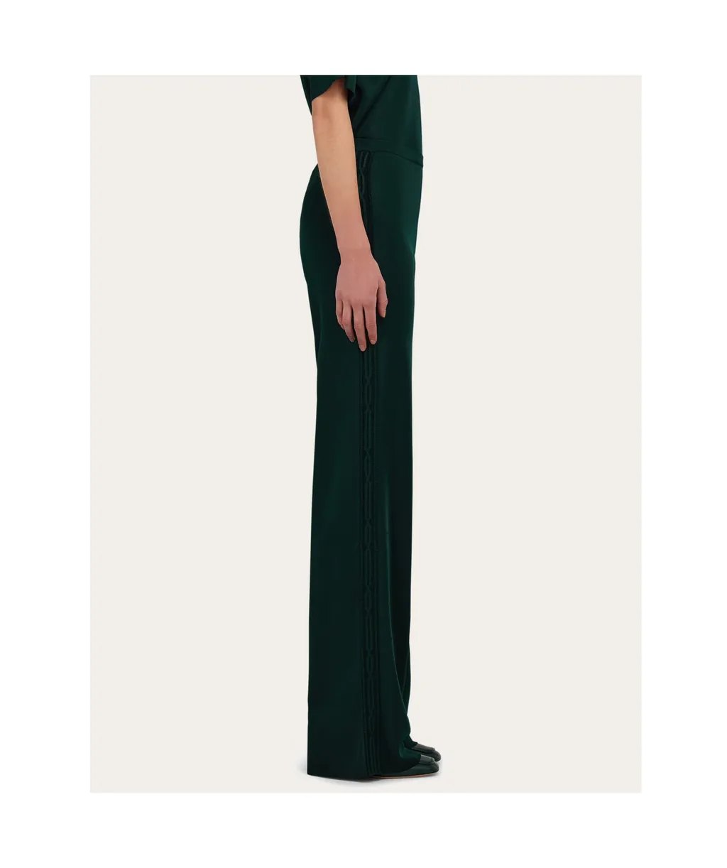 Ribbed Side-Lace Trousers