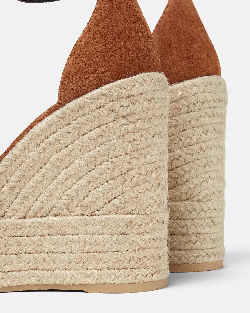 Versace Round-Toe Wedge Sandals