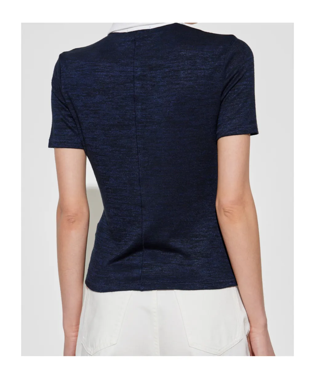 Two-Tone Polo Top