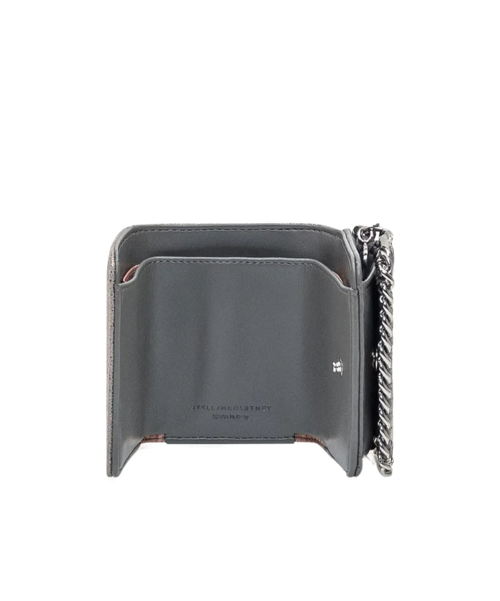 Stella Mccartney Logo Engraved Chain Detailed Wallet