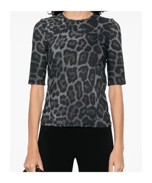 Stella Mccartney Leopard-Printed Short-Sleeved T-Shirt