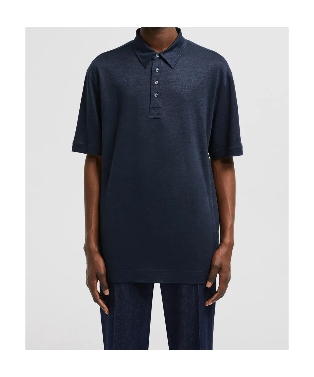 Moncler Button Detailed Short-Sleeved Polo Shirt
