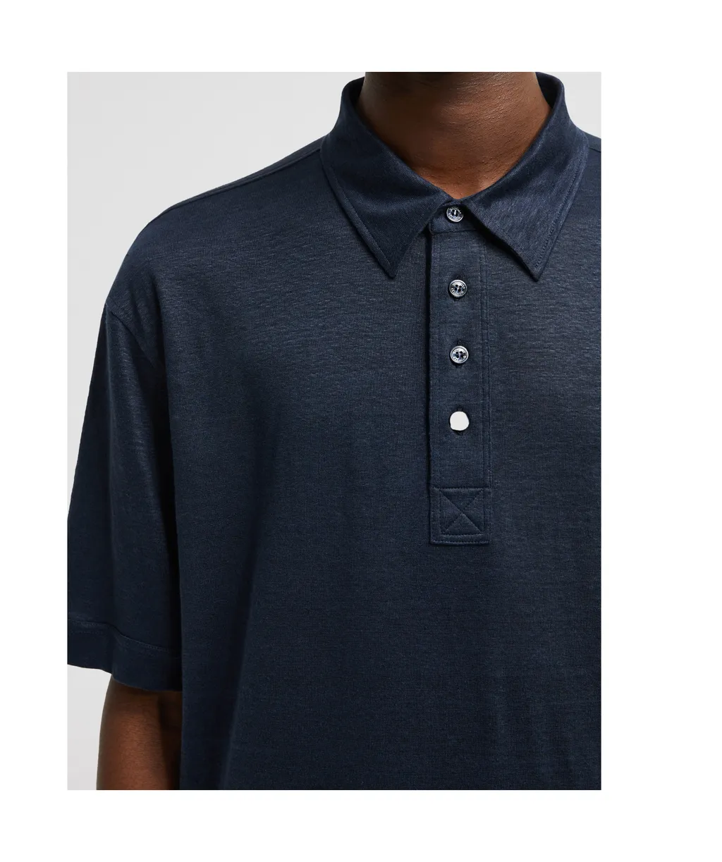 Moncler Button Detailed Short-Sleeved Polo Shirt