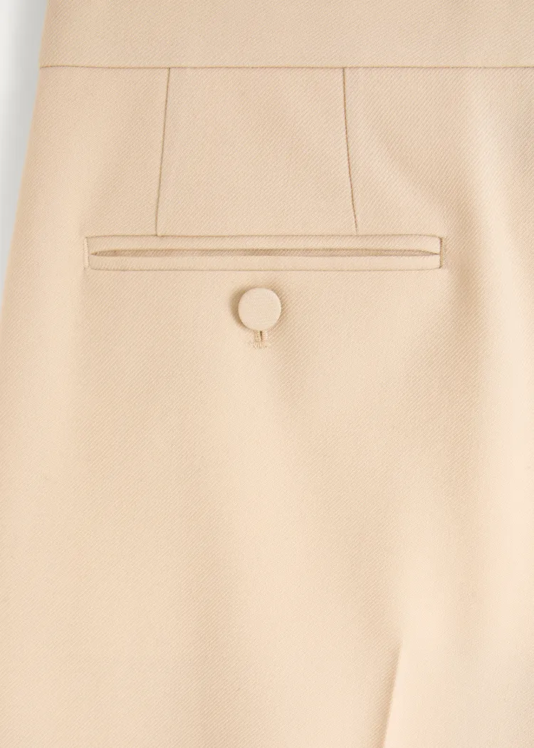 Valentino Pleat Detailed Wide Leg Trousers