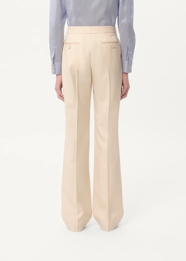 Valentino Pleat Detailed Wide Leg Trousers