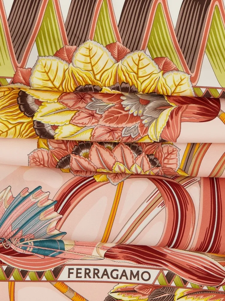 Ferragamo Giada Printed Finished-Edge Scarf