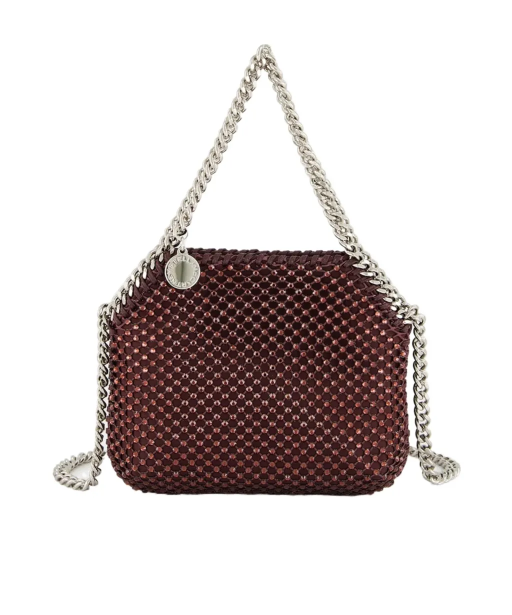 Stella Mccartney Falabella Embellished Mesh Mini Tote Bag