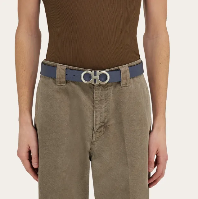 Reversible And Adjustable Gancini Belt