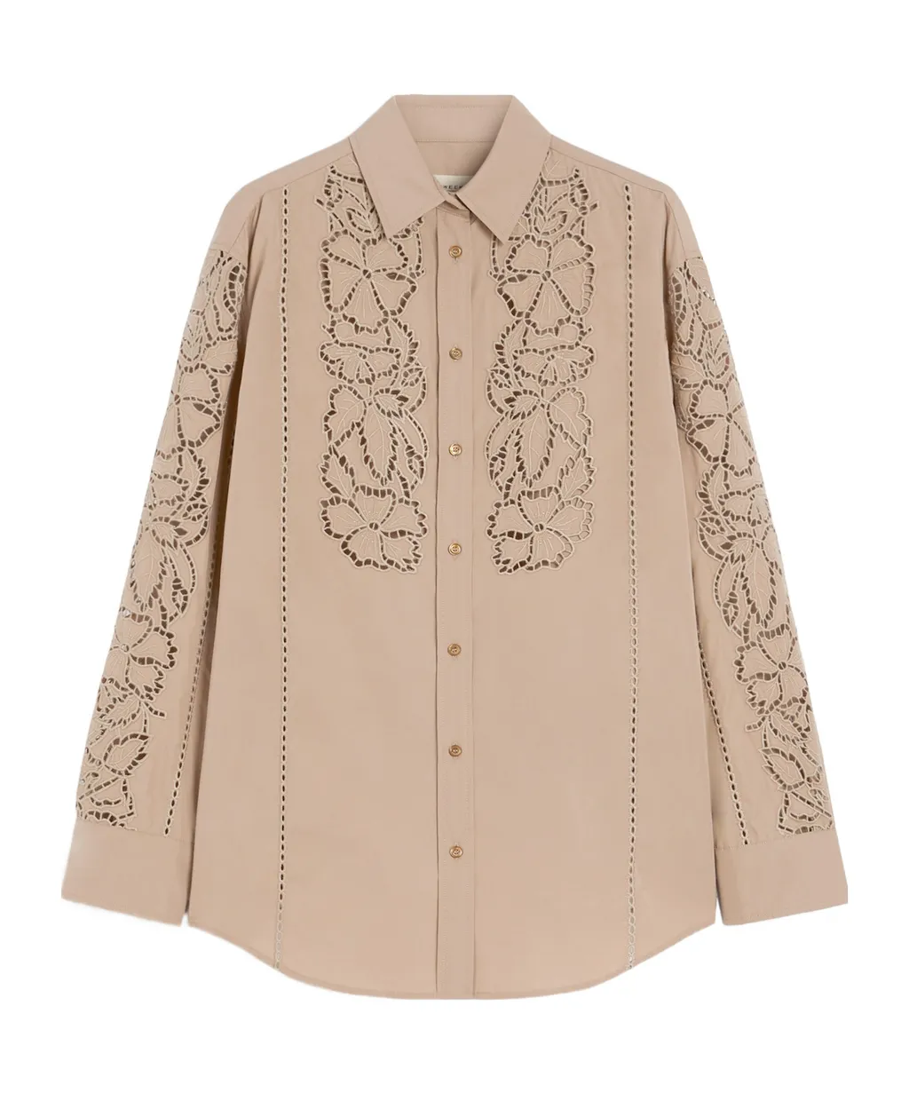 Relaxed-Fit Embroidered Poplin Shirt