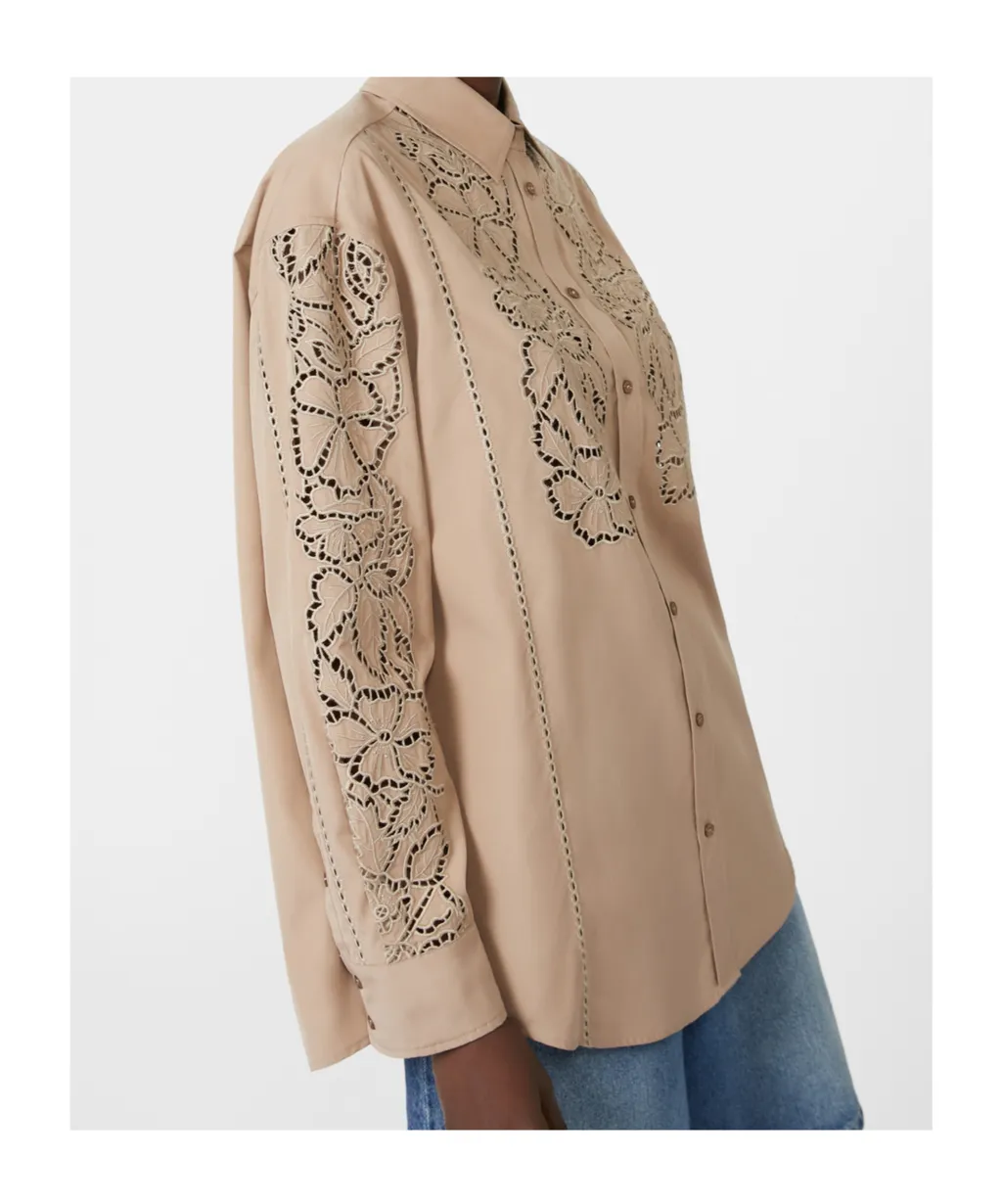 Relaxed-Fit Embroidered Poplin Shirt