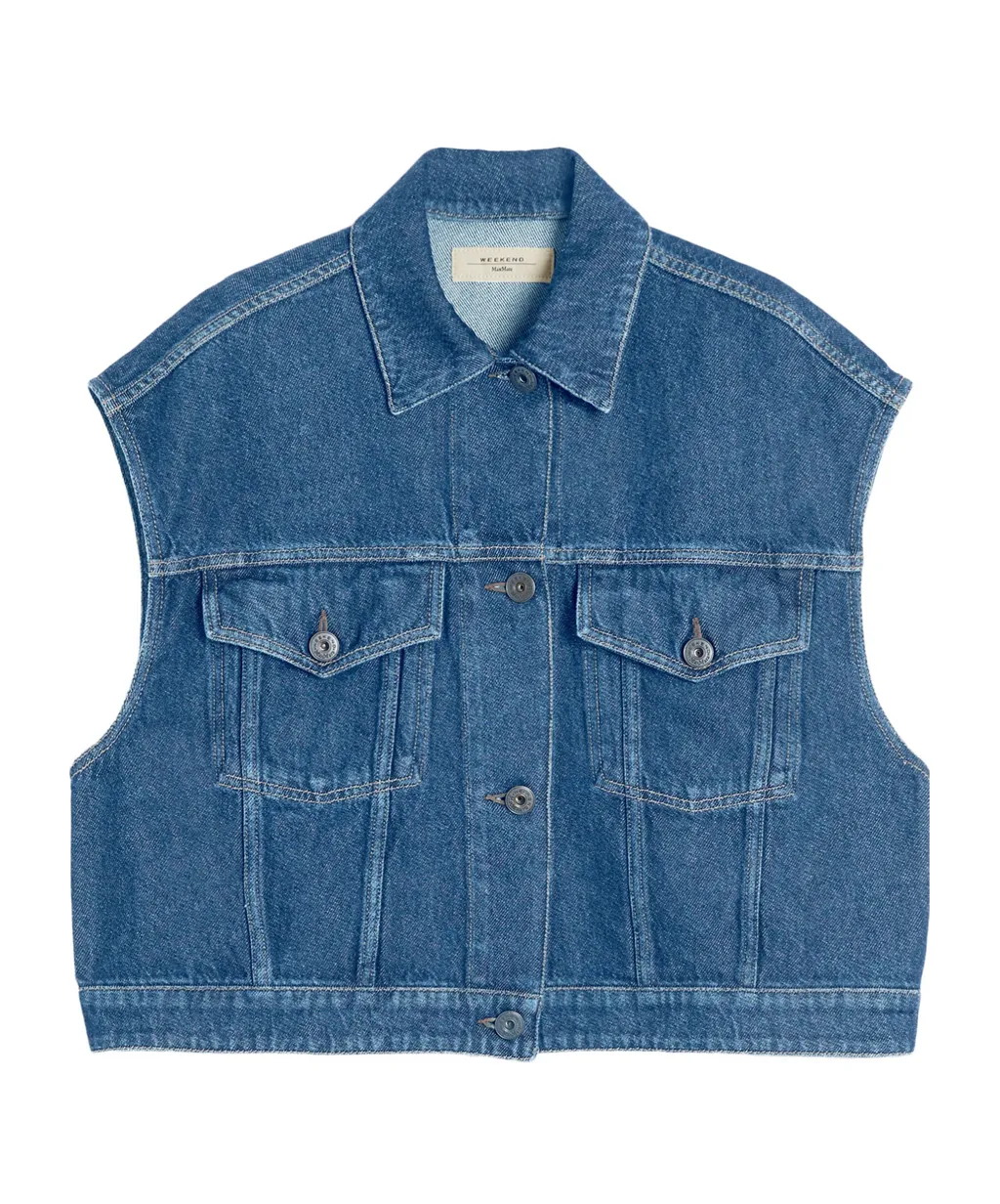 Cotton Denim Gilet