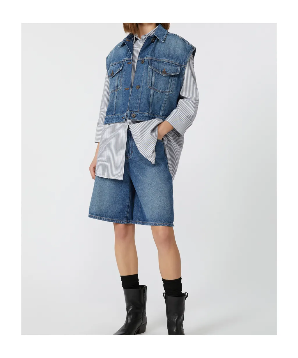 Cotton Denim Gilet