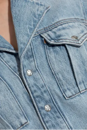Ganni Short-Sleeved Denim Shirt