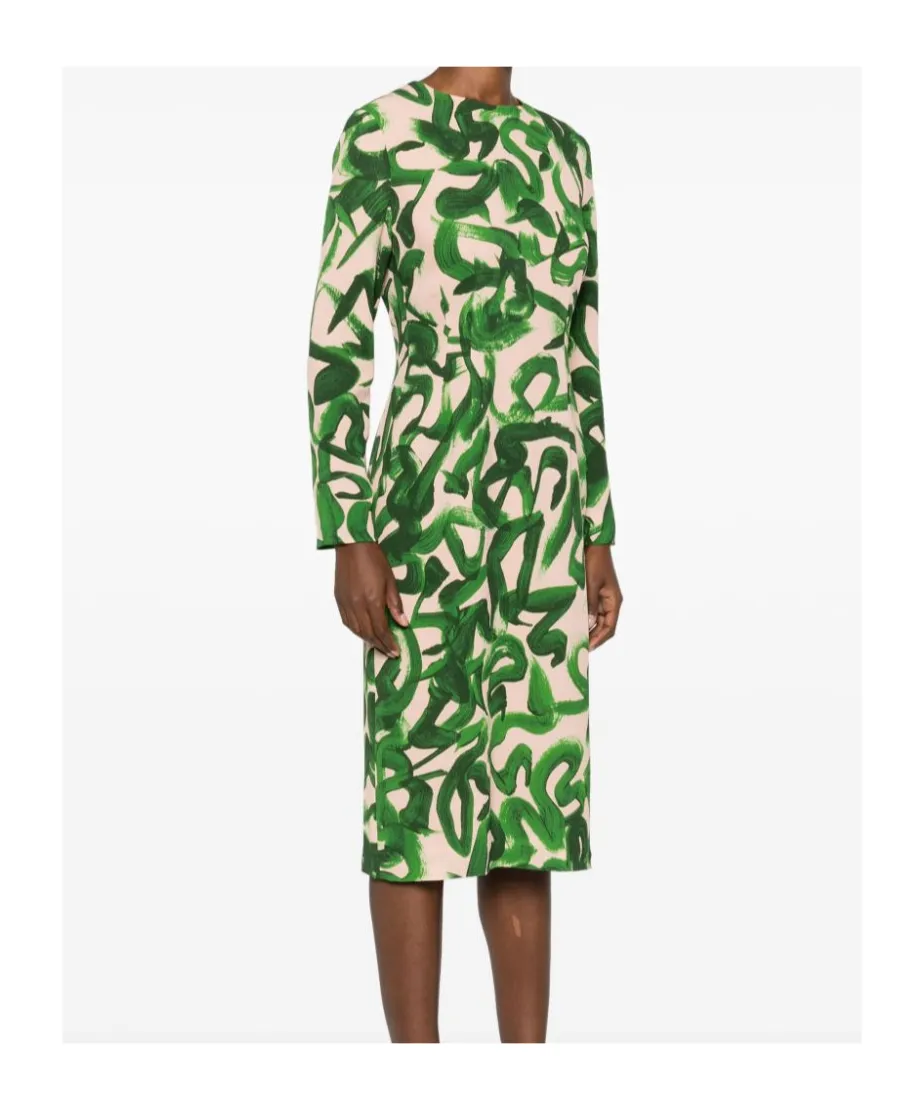 Long-Sleeved Printed Dress