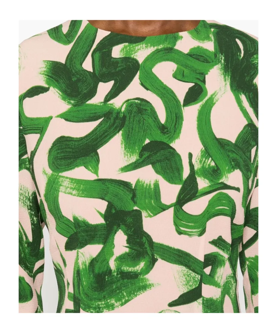Long-Sleeved Printed Dress