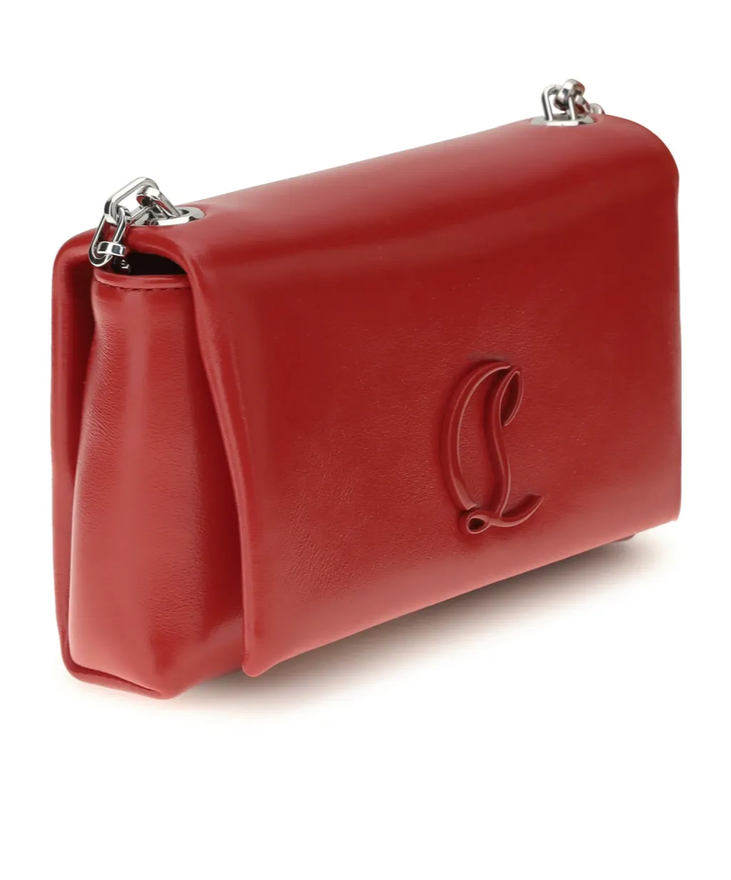 Logo Calfskin Shoulder Bag