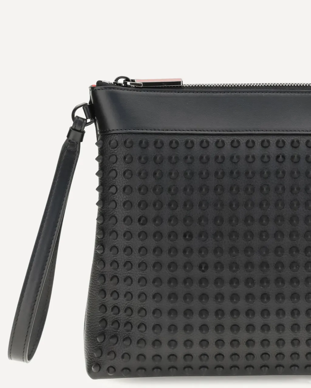 Funky Spiked Leather Clutch Bag