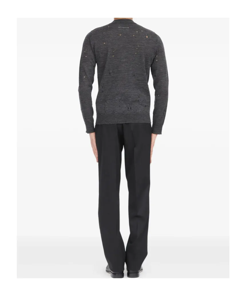 Mm6 Maison Margiela Numeric Crew-Neck Knitted Jumper