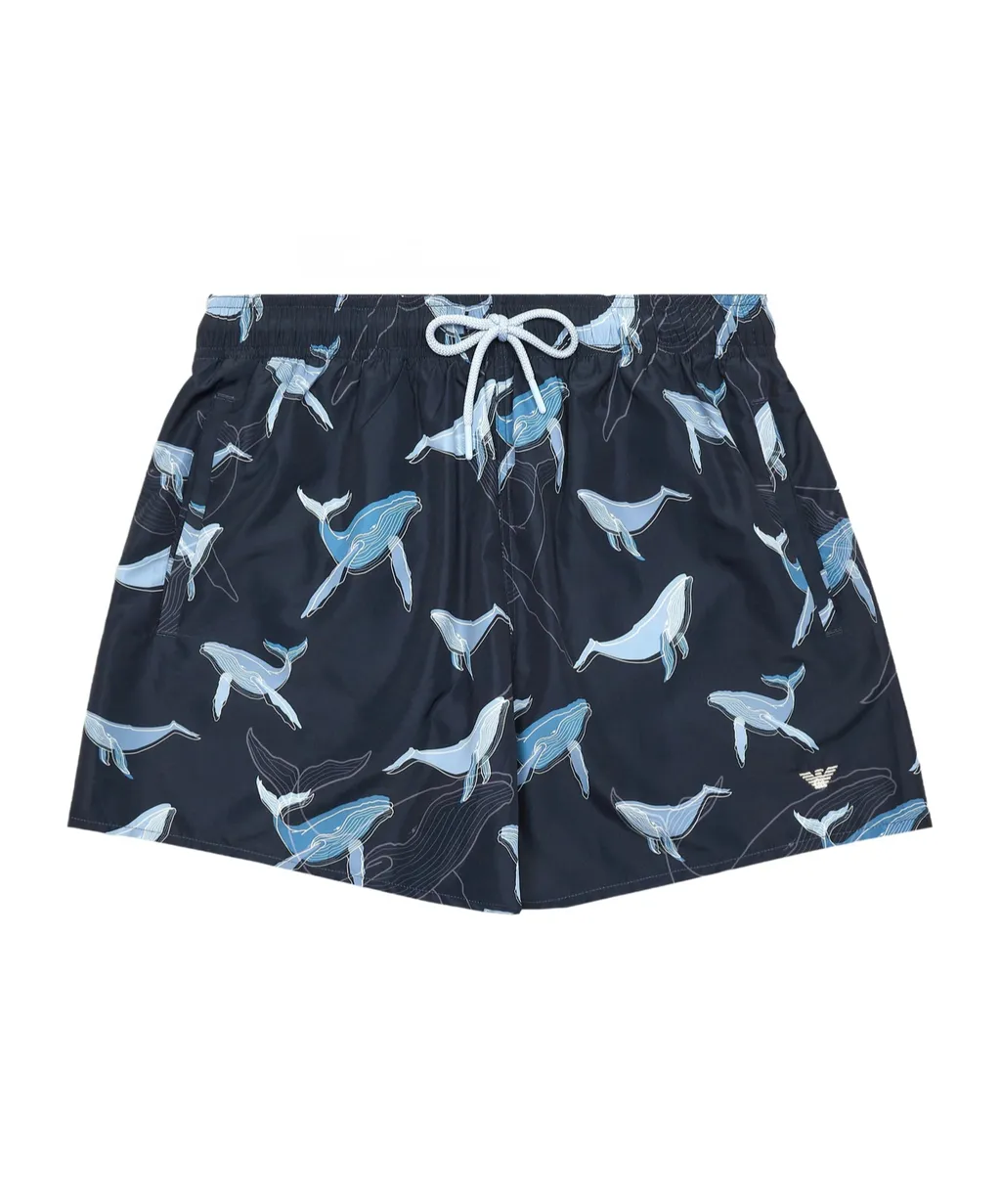 Sea Animals-Pattern Swim Shorts