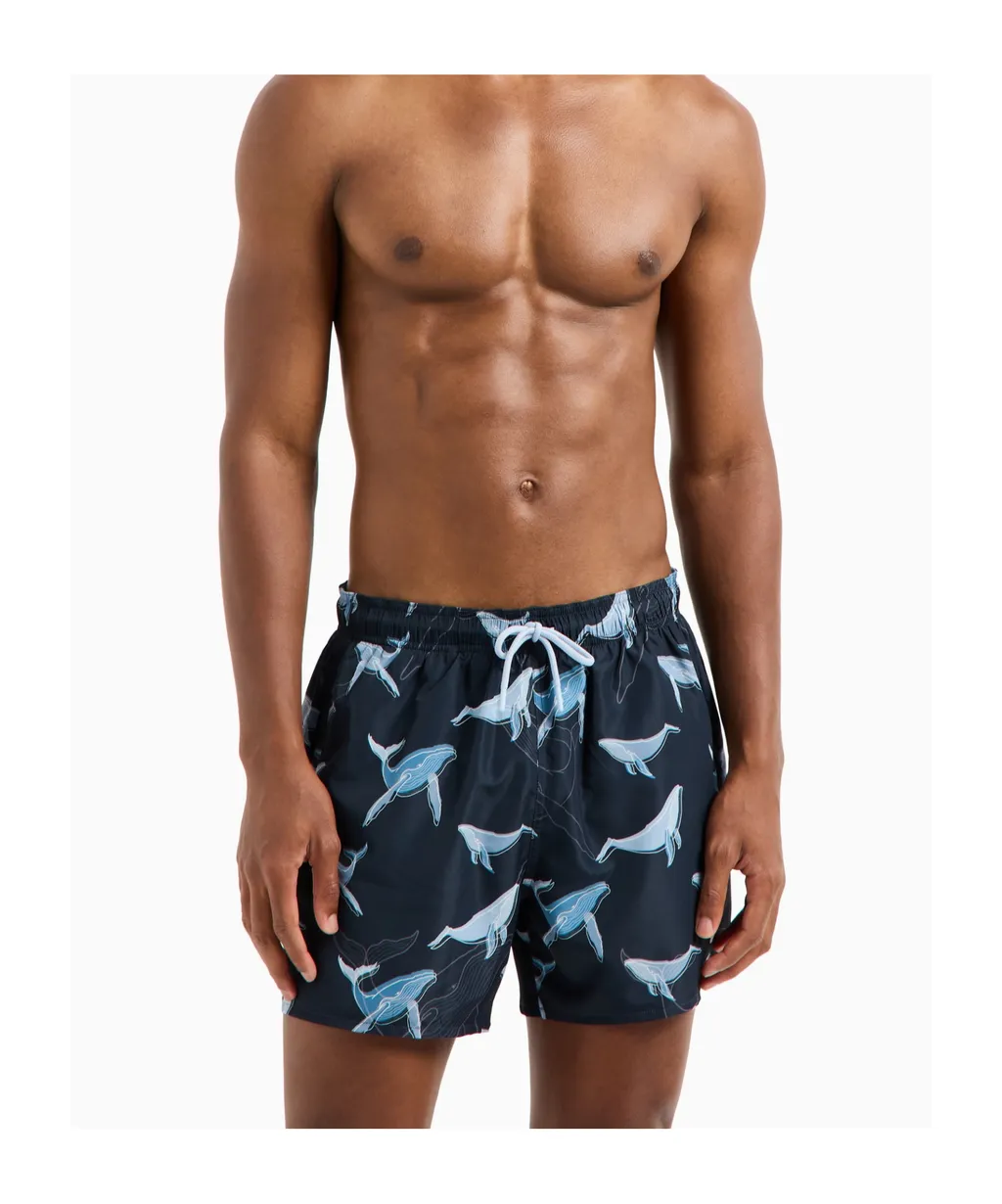 Sea Animals-Pattern Swim Shorts