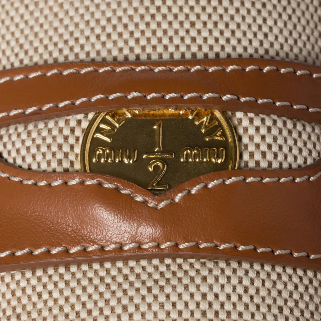 Canvas And Leather Mules