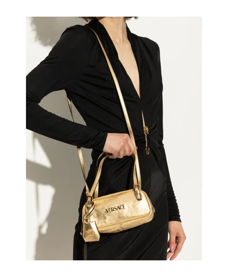 Versace Tag Bowling Zipped Mini Shoulder Bag