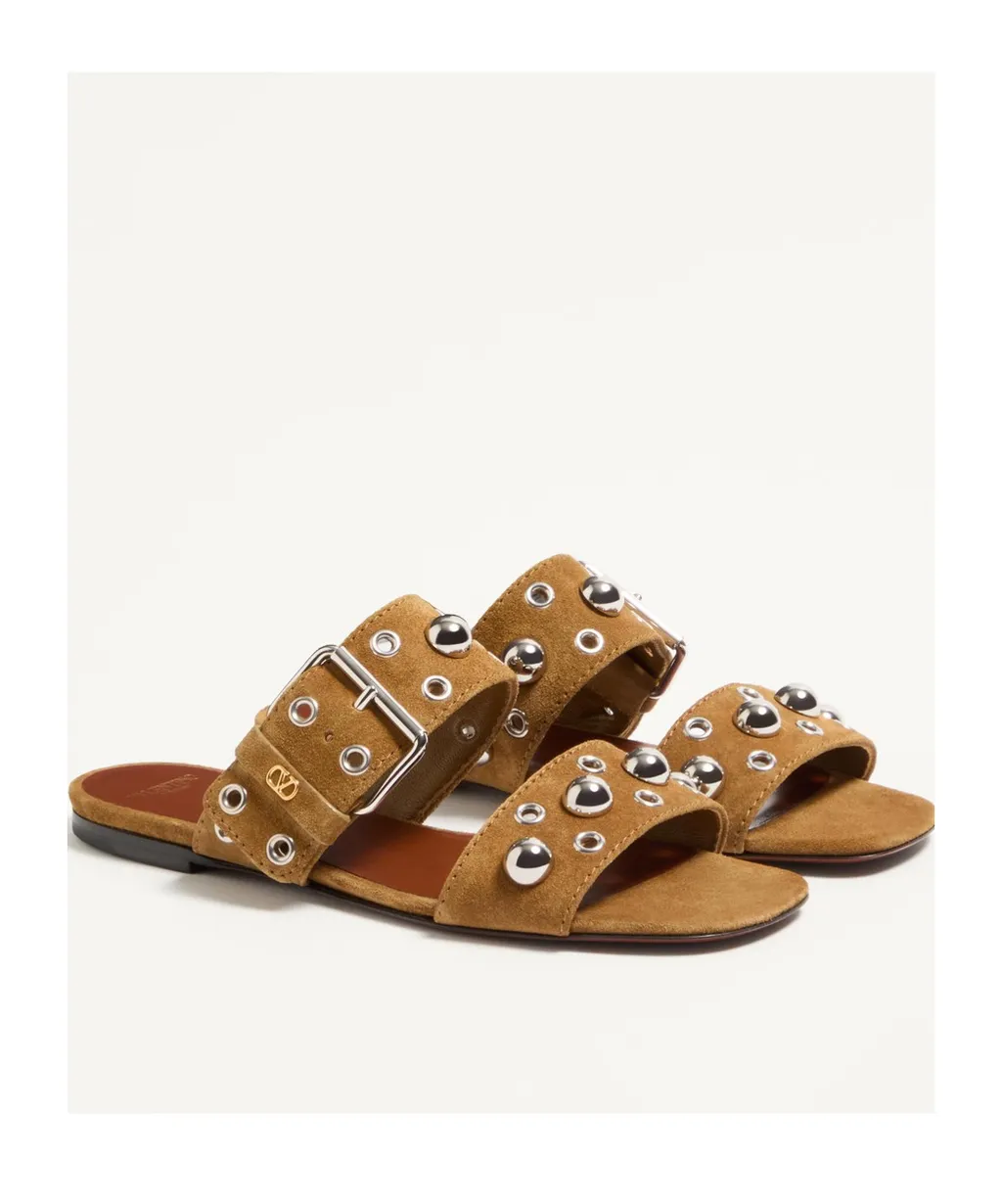 NellcÔTe Crust Leather Slide Sandal