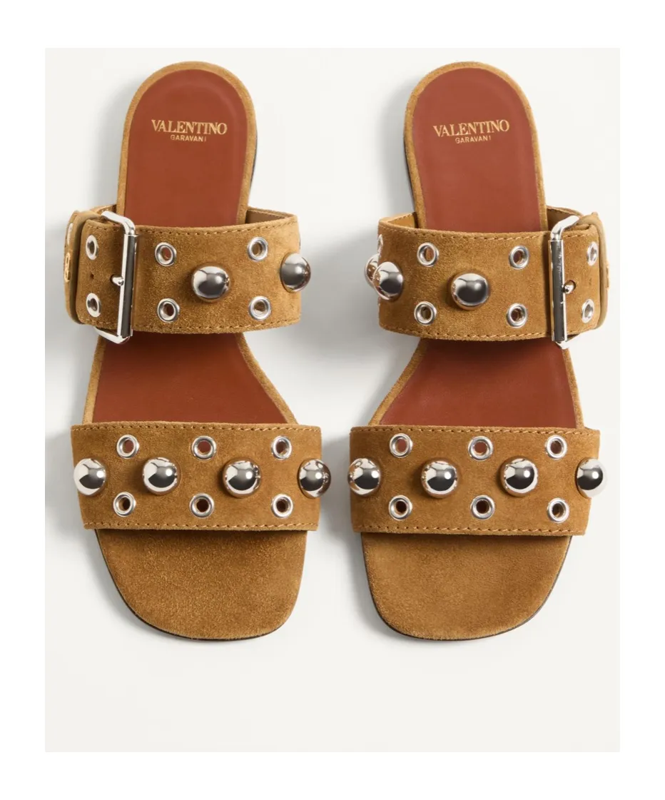 NellcÔTe Crust Leather Slide Sandal