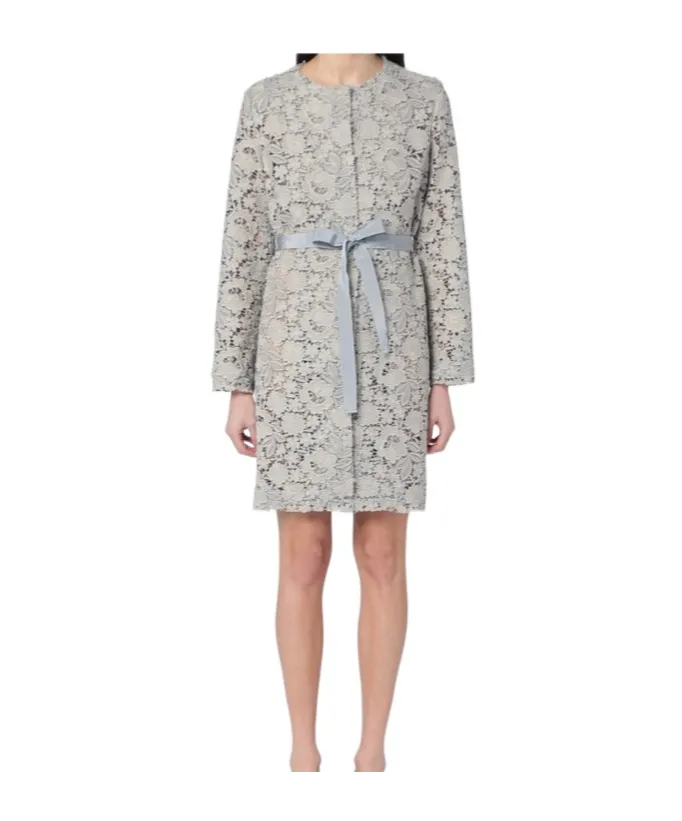 Parosh Lace Detailed Long Jacket