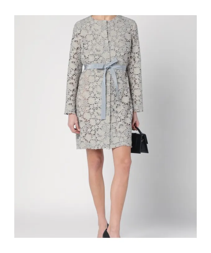 Parosh Lace Detailed Long Jacket