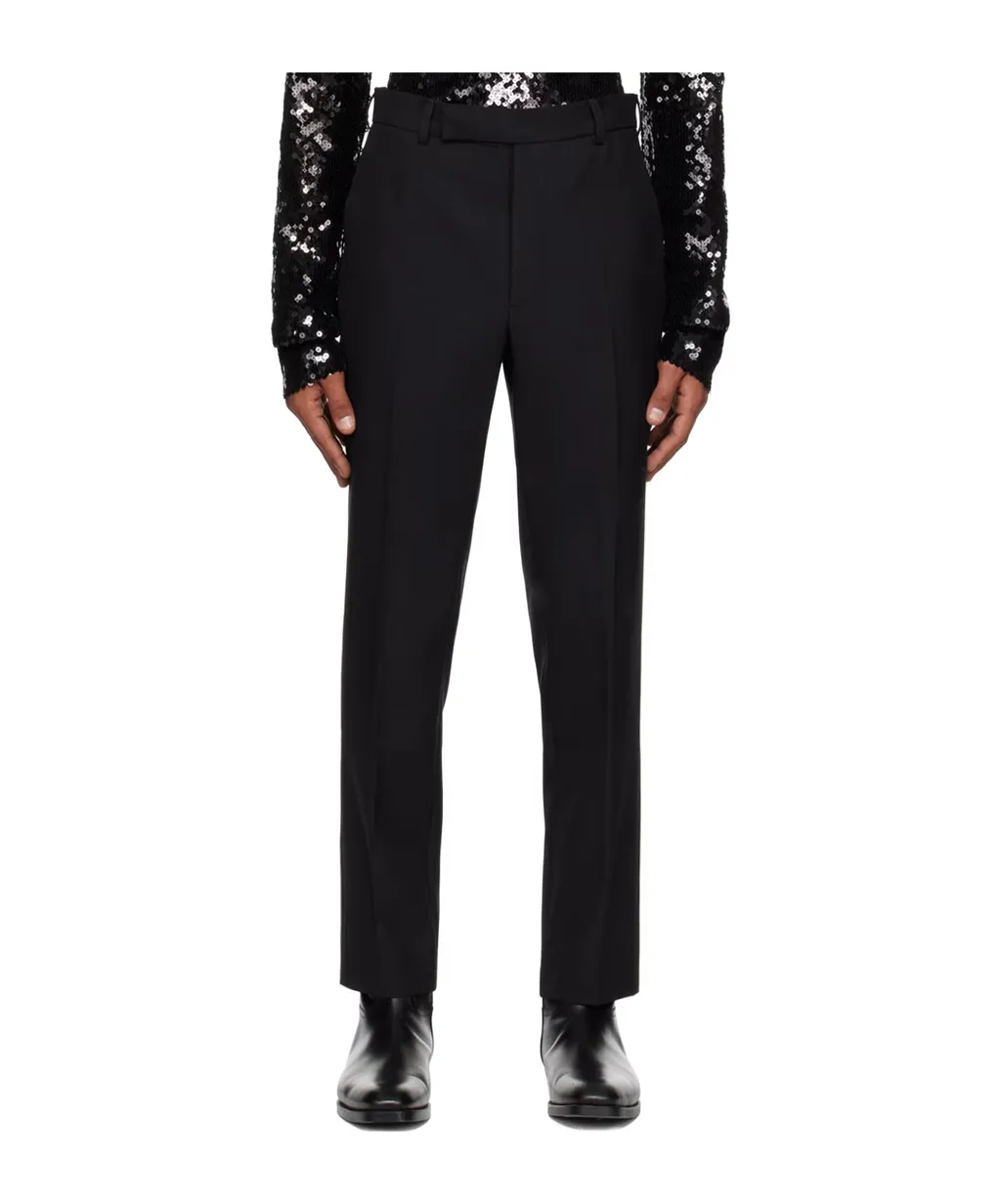 Pleated Zipper Casual Pants