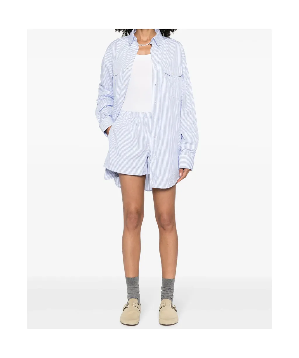 Striped Cotton Shirtdress
