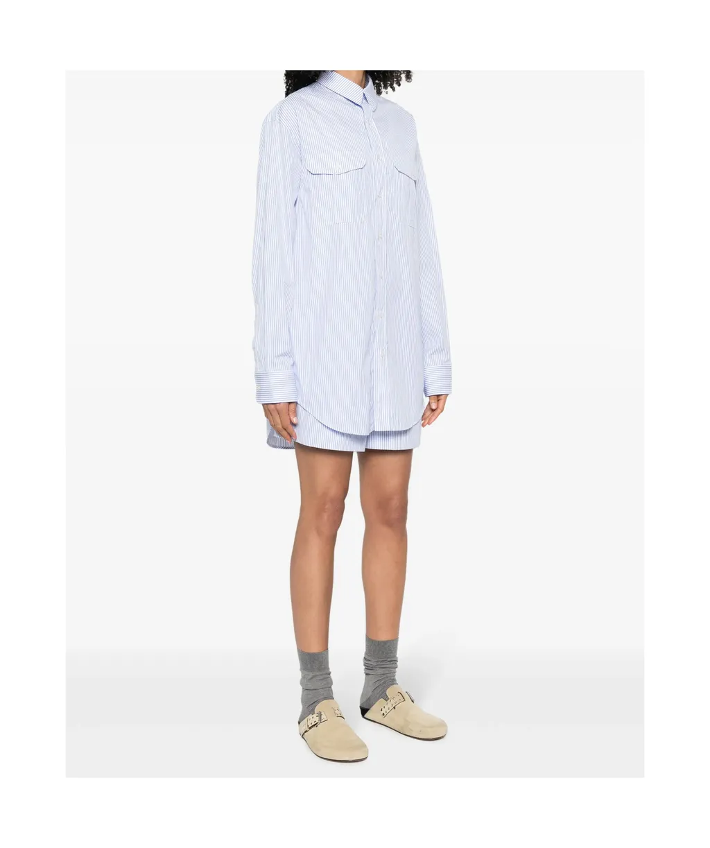 Striped Cotton Shirtdress